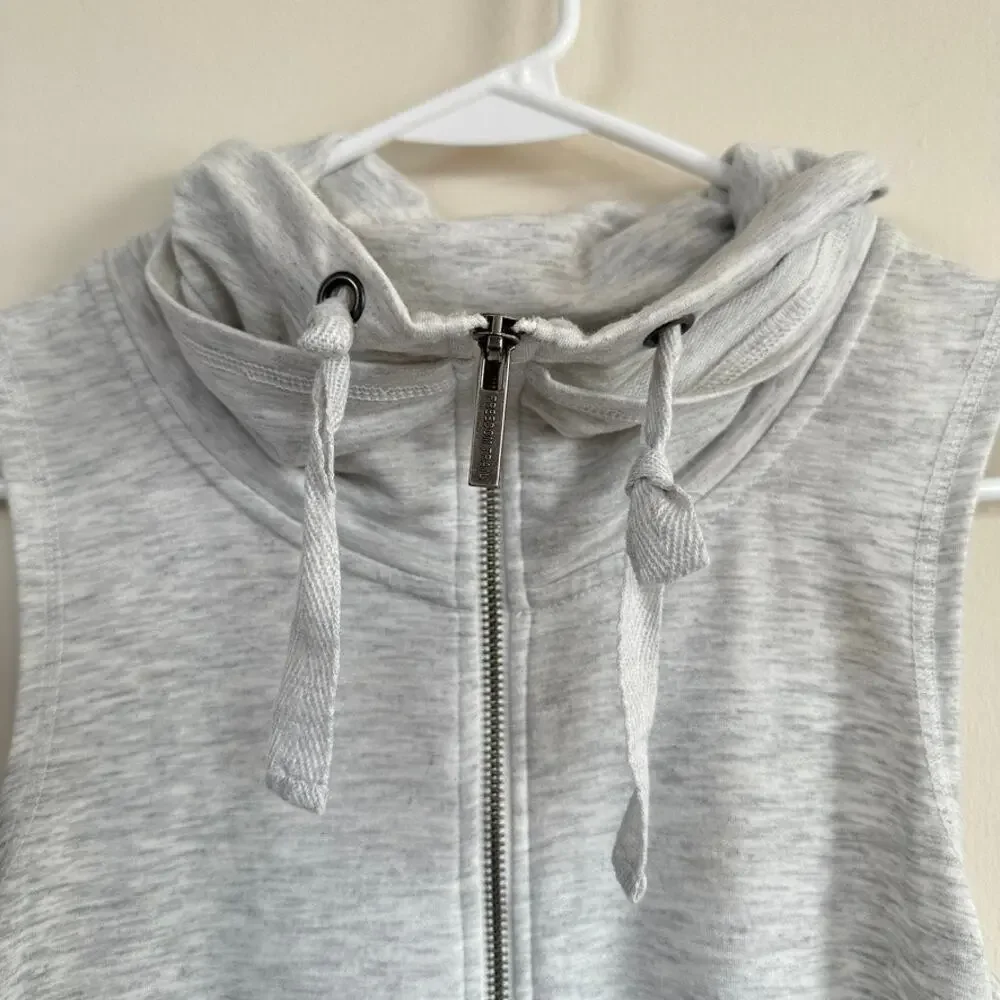 Freedom Trail Kyodan Cowl Neck Dress 1/2 Zip Front Sleeveless Grey Athleisure S - Picture 2 of 10